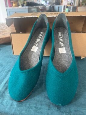 BAABUK WOOL BALLERINA - TEAL. size 9/39
